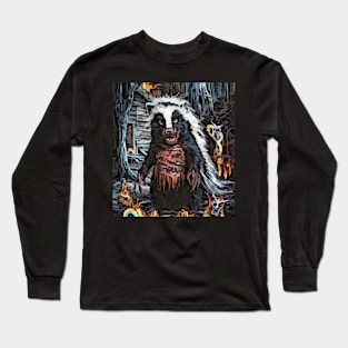 watercolor haunting skunk of the world Long Sleeve T-Shirt